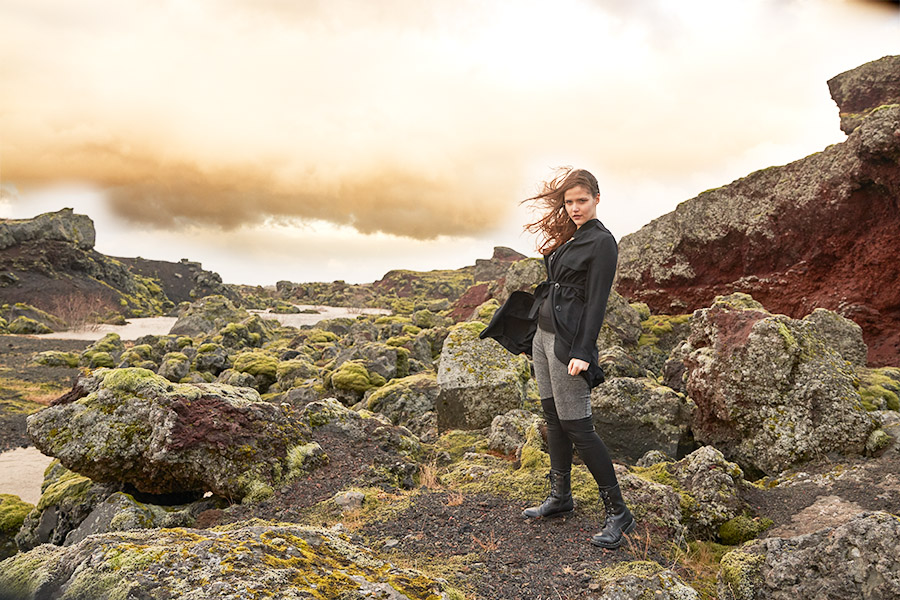 portrait of woman in Iceland