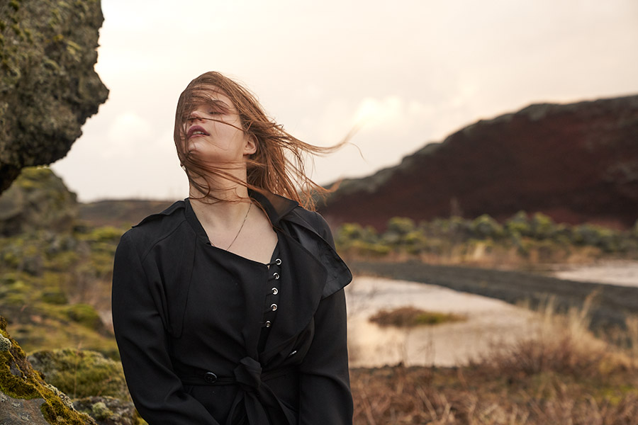 Portrait of woman in Iceland